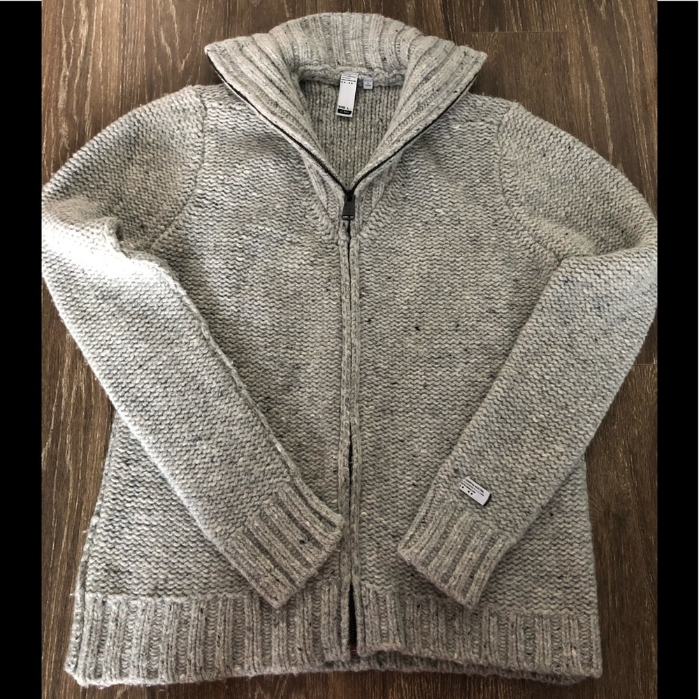 Men's JC Rags wool zip up sweater large